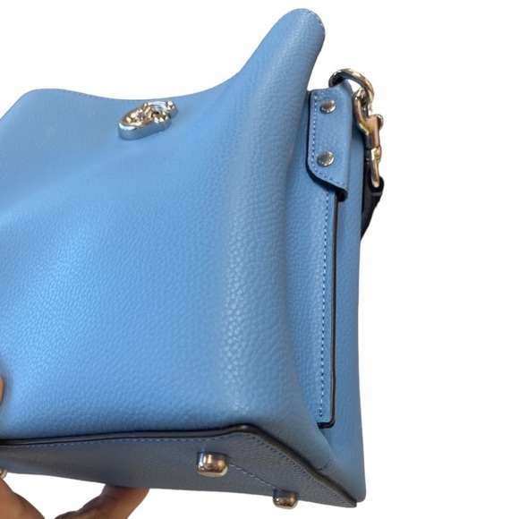 NWOT Coach Willow Bucket Bag Crossbody Purse in Colorblock Pool Blue - Picture 7 of 16